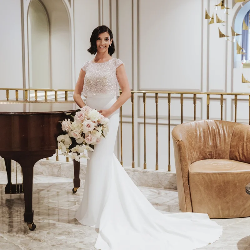 Refined bridal makeup and hair styling by Yulia Kuzmina