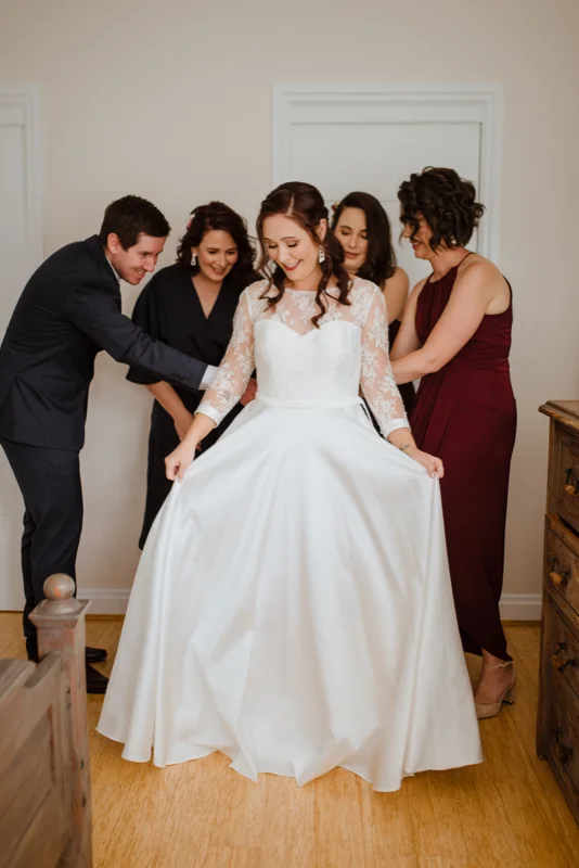 Soft bridal makeup and polished wedding hair by Yulia Kuzmina
